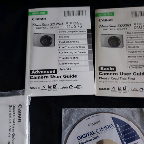 Canon SD750 DIGITAL software disk new