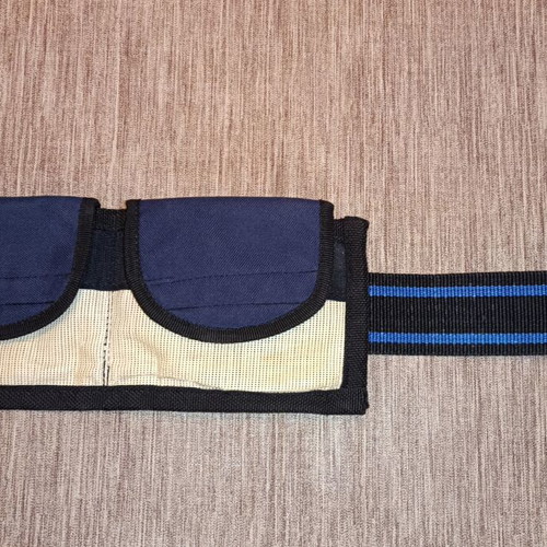 Diving weight belt with pouches used