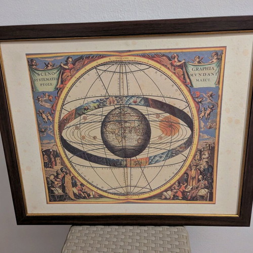 Andreas Cellarius Harmonia Macrocosmica set of 4 framed prints used