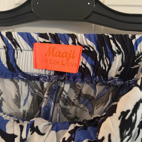 Maaji romper shorts new, size L, white and blue