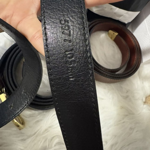 Gold Pfeil leather belt like new, dark burgundy with gold buckle