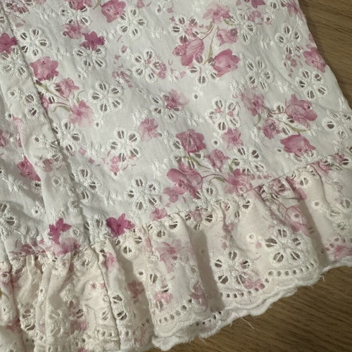Zara floral top and pants set with ruffles, pink