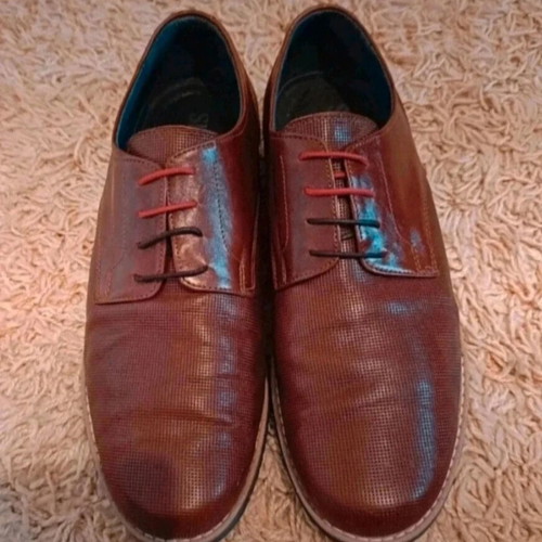 Steve Kommon casual men's leather shoes, brown