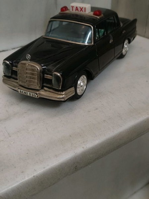 Tin toy Mercedes 230 Taxi used, made in Japan