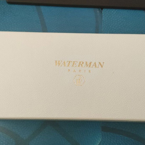 Waterman EDSON Diamond Black fountain pen with gold nib like new collectible