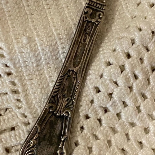 Russian spoons used, pack of 5, alpaca