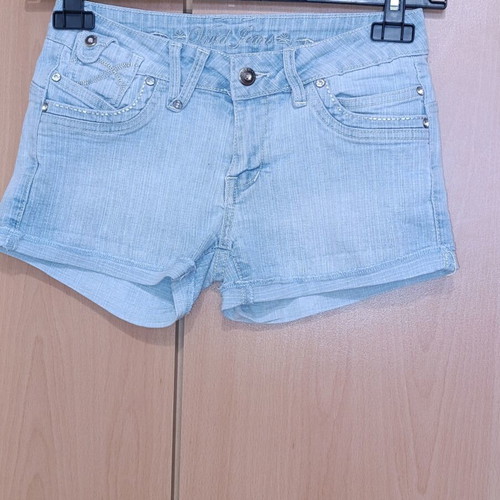 Denim shorts like new, size S, blue, elastic