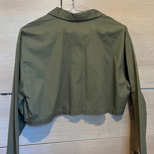 H&M short shirt like new, olive green, size S