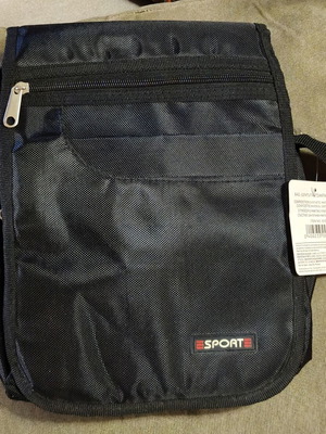 Ανδρικό/unisex μαύρο τσαντάκι ώμου και χιαστί Sport