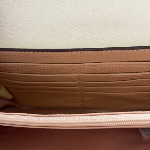 Victoria’s Secret leather clutch/shoulder bag like new, beige and brown