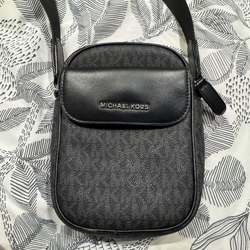 Michael Kors men's crossbody bag, black and grey