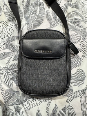 Michael Kors men's crossbody bag, black and grey