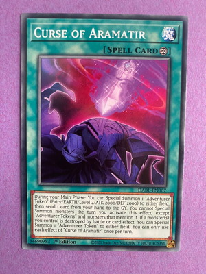 Curse of Aramatir Yu-Gi-Oh card like new