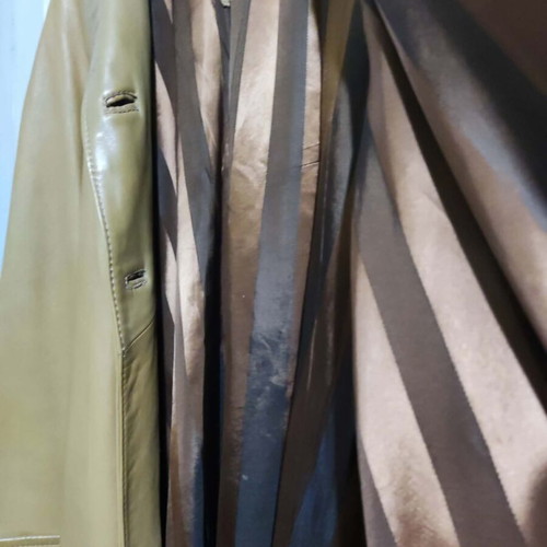 ZEDA Roberto Bertolucci leather women's coat like new brown XL