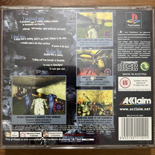 Shadow Man PlayStation used, complete with map
