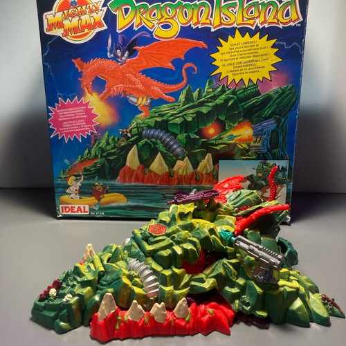 Mighty Max Storms Dragon Island used collectible set with original box