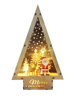 Christmas wooden hanging house with light new