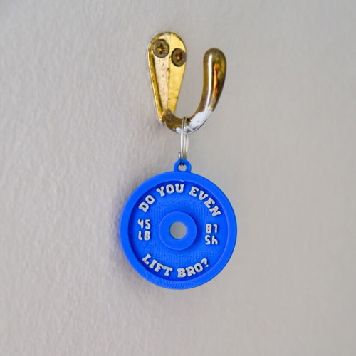 3D Printed Weight Plate Keychain