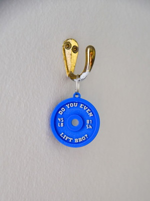 3D Printed Weight Plate Keychain