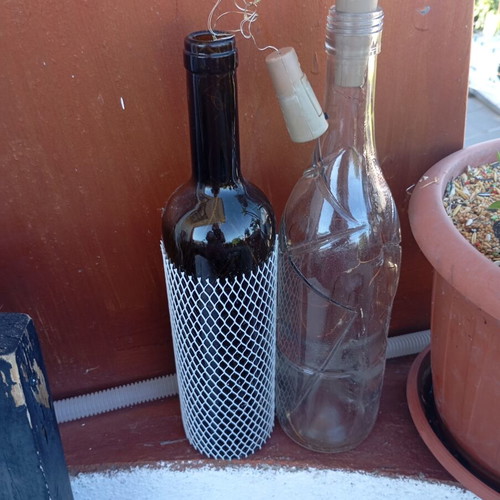 Decorative LED Bottle Lights set of two, used