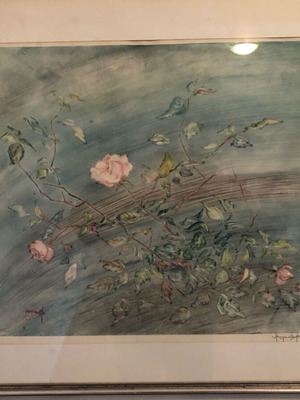 Pappa Lithograph like new, Flowers 70x63