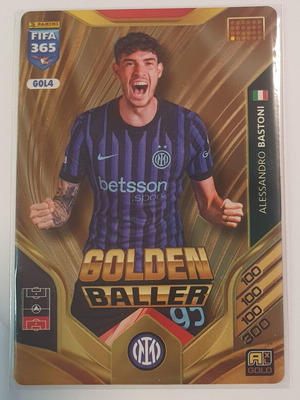 Panini Golden Baller Card No4 Alessandro Bastoni Inter FIFA 365 Andrenalyn XL 2026 like new