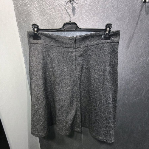 Benetton wool and silk skirt like new, grey melange