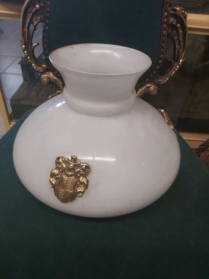 Lamp glass with bronze details like new