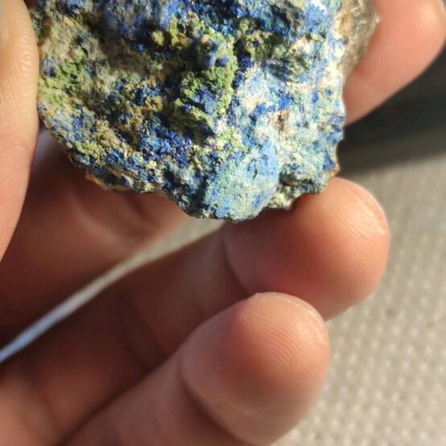 Ankerite with azurite and malachite new, Lavrio area