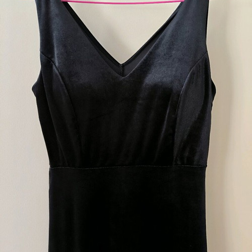 Long velvet dress new, black, size M