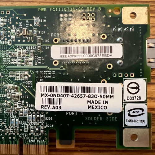 Emulex LightPulse 4Gb/s HBA Fibre Channel Card PCI-E LPe1150-E used without mounting bracket