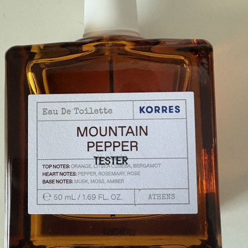Korres Mountain Pepper Eau De Toilette 50ml new men's fragrance