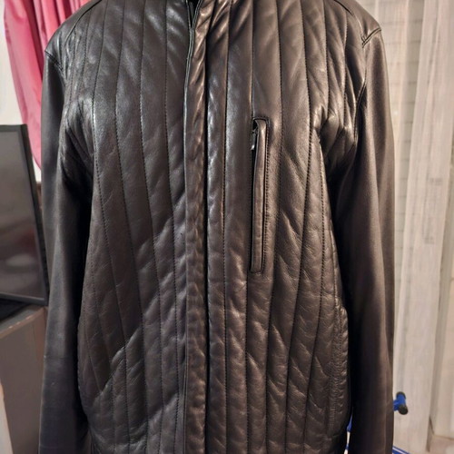 Wilke Rodriguez genuine leather unisex jacket No M like new, black