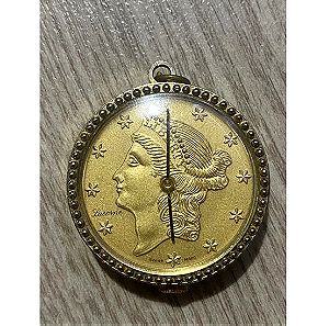 Pocket Coin watch Lucerne vintage gold