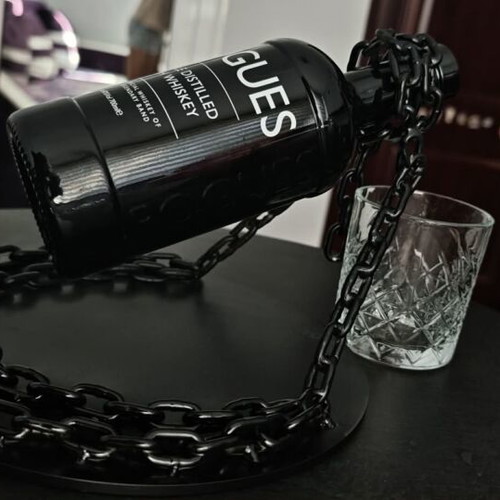 Levitating Bottle Stand new, chain holder for whiskey and wine