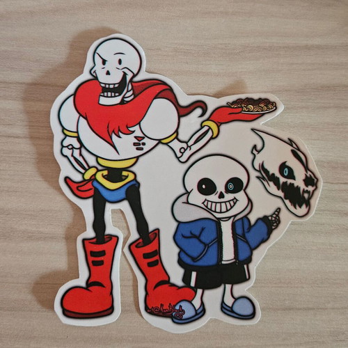 Undertale Sans and Papyrus handmade sticker made to order