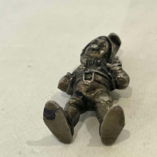 Vintage Pewter Gnome Miniature used 6.5x3 cm