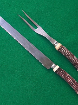 Μαχαίρι και Πιρούνα Σετ Stainless Steel Japan μεταχειρισμένο, κουζίνας σερβιρίσματος παλιά