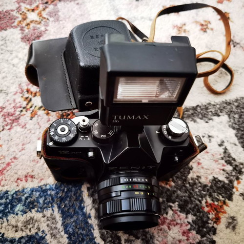 Zenit 12XP camera new with flash and case