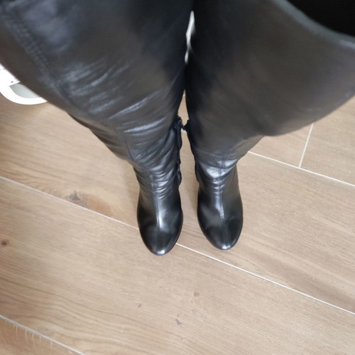 Over the knee boots handmade used, Jimmy Shoes, black
