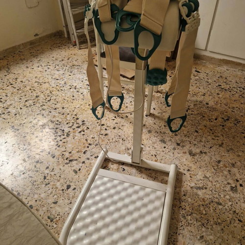 Massage and passive exercise device with rollers and straps like new