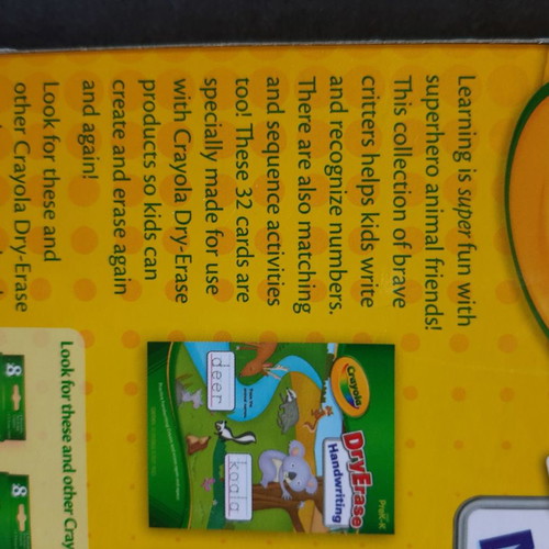Crayola Dry Erase Numbers cards new for young learners