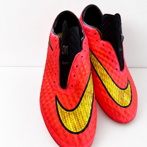 Nike Hypervenom Phantom Hyper Punch WC 2014 football shoes used, size 45, red and yellow