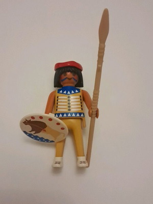 Playmobil φιγούρα Ινδιάνου με δόρυ και ασπίδα, 1993