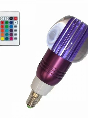 Smart LED RGB bulb E14 3W with remote control new