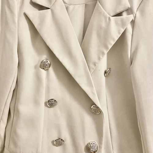 White Cross Blazer like new with decorative buttons