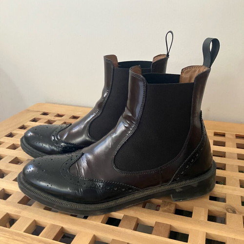 FRAU Chelsea Boots like new patent leather black and brown size 38