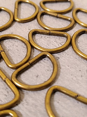 D-rings σετ 20 τεμαχίων 24×16 χιλιοστά μπρονζέ καινούργια