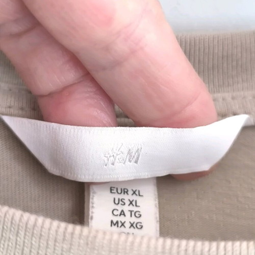H&M XL 100% cotton t-shirt beige like new