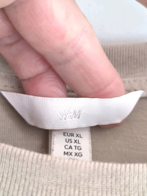 H&M XL 100% cotton t-shirt beige like new